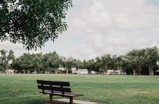 科罗拉多州阿拉莫萨的公园长椅.